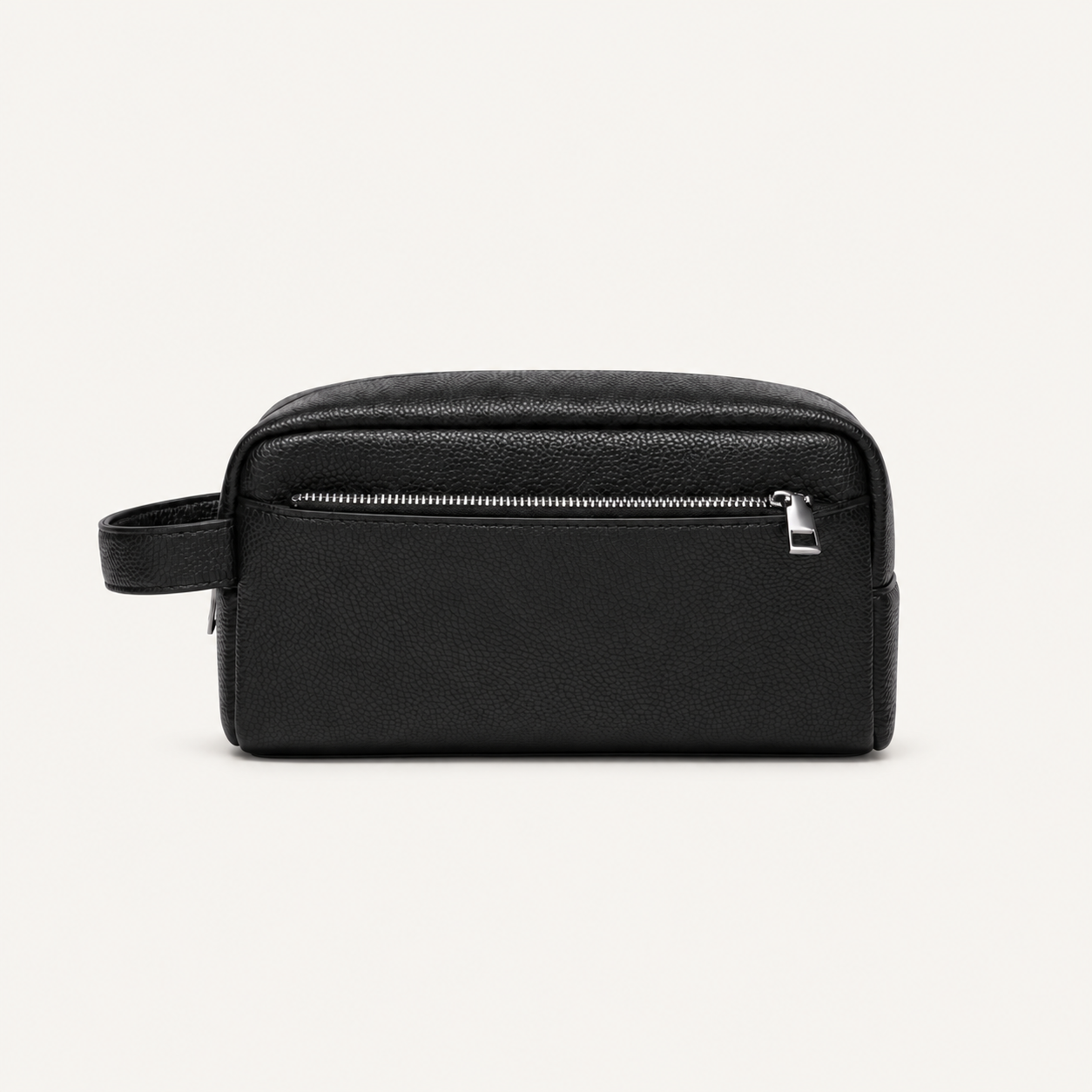 Premium Black Leather Toiletry Bag – Classic Dopp Kit & Travel Organizer Gallery